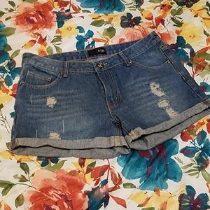 Denim shorts